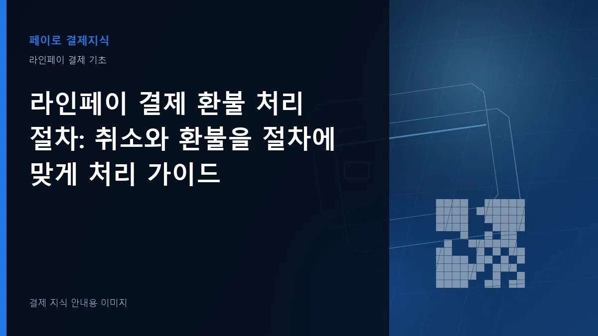 라인페이 결제 환불 처리 절차 안내 이미지
