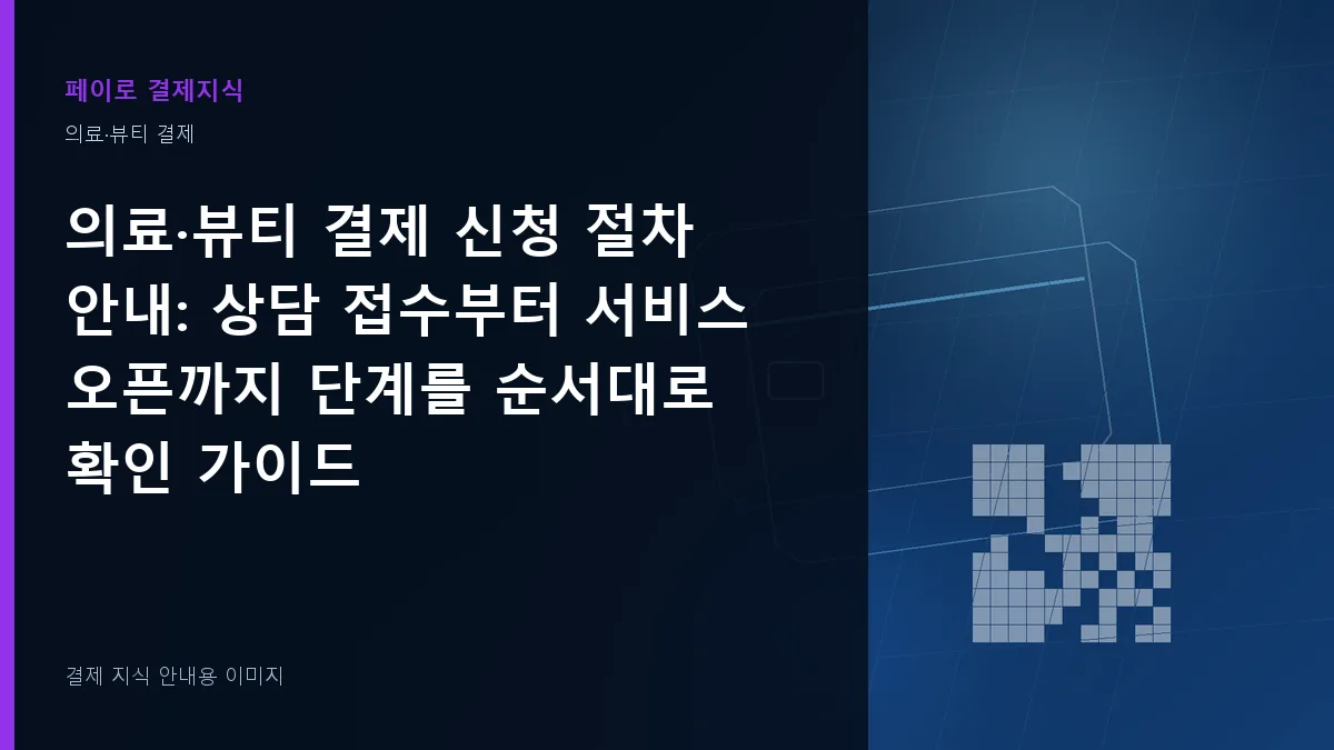 의료·뷰티 결제 신청 절차 안내 안내 이미지