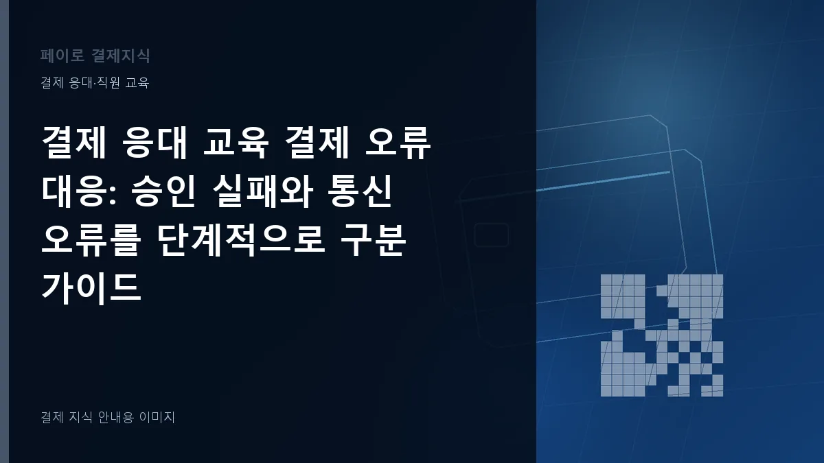 결제 응대 교육 결제 오류 대응 안내 이미지