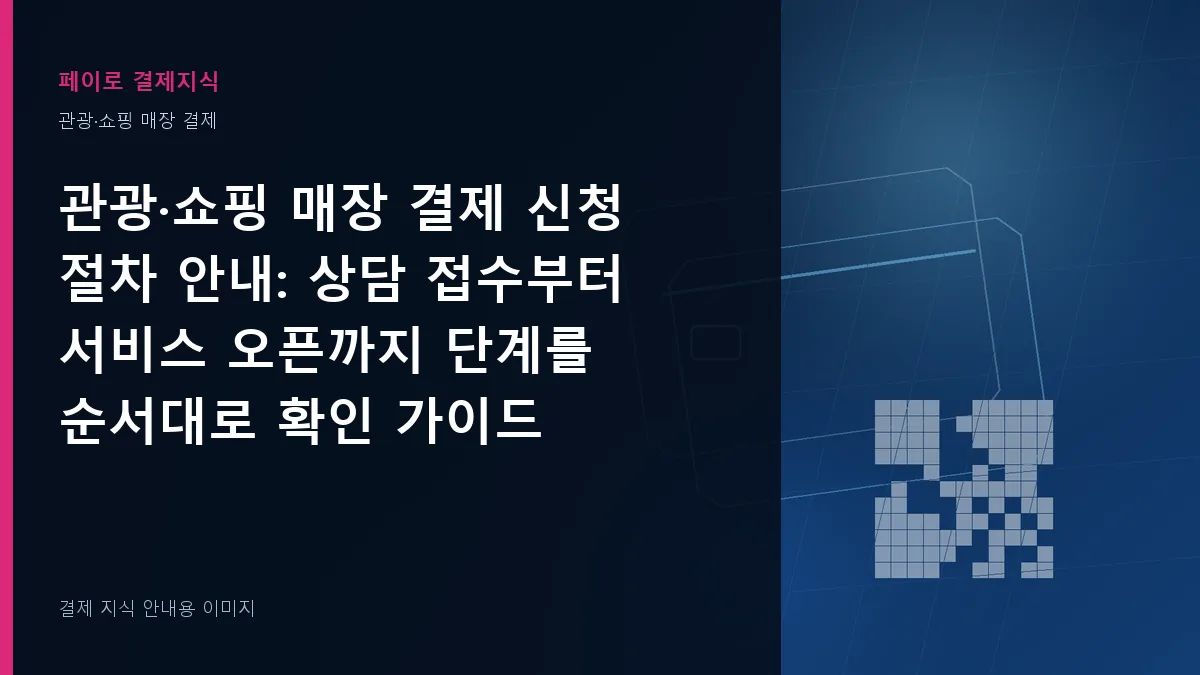 관광·쇼핑 매장 결제 신청 절차 안내 안내 이미지