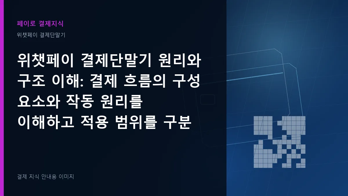 위챗페이 결제단말기 원리와 구조 이해 기준을 설명하는 결제 지식 안내 이미지