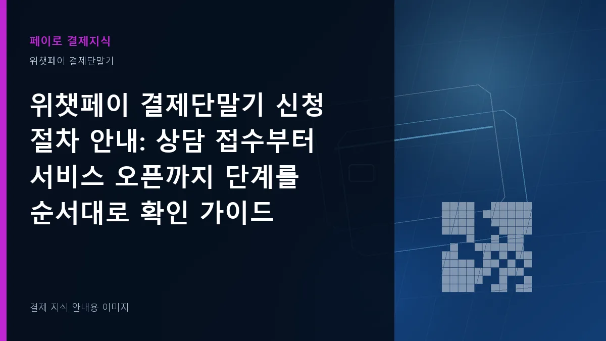 위챗페이 결제단말기 신청 절차 안내 기준을 설명하는 결제 지식 안내 이미지